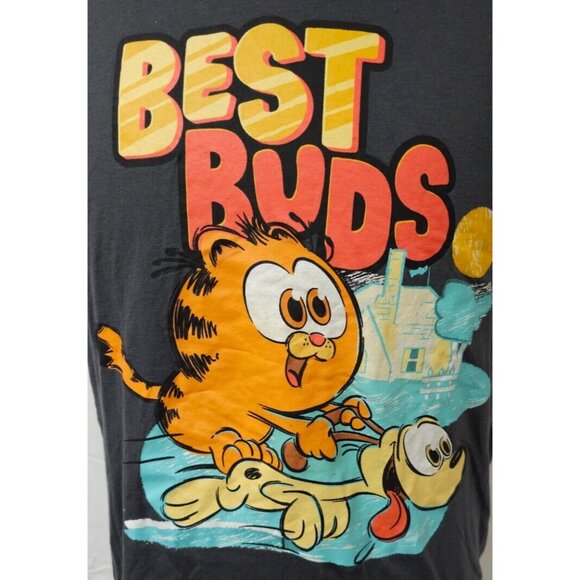 The Garfield Movie Best Buds Odie Baby Garfield Cartoon Graphic XL Gray T-Shirt - Picture 2 of 13